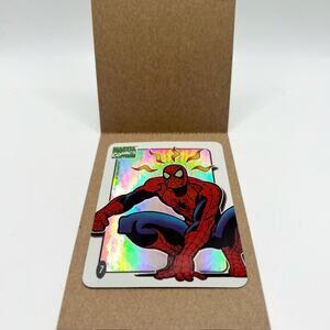 RARE Vintage Marvel 1995 SpiderMan #7 CEL PRISM Holo Vending Machine Sticker 1